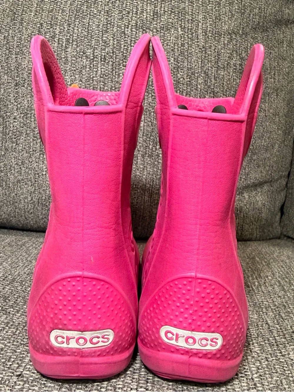 Crocs Kids Pink Handle-It Rain Boots Size C9 Waterproof Lightweight Durable
